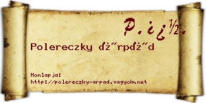 Polereczky Árpád névjegykártya